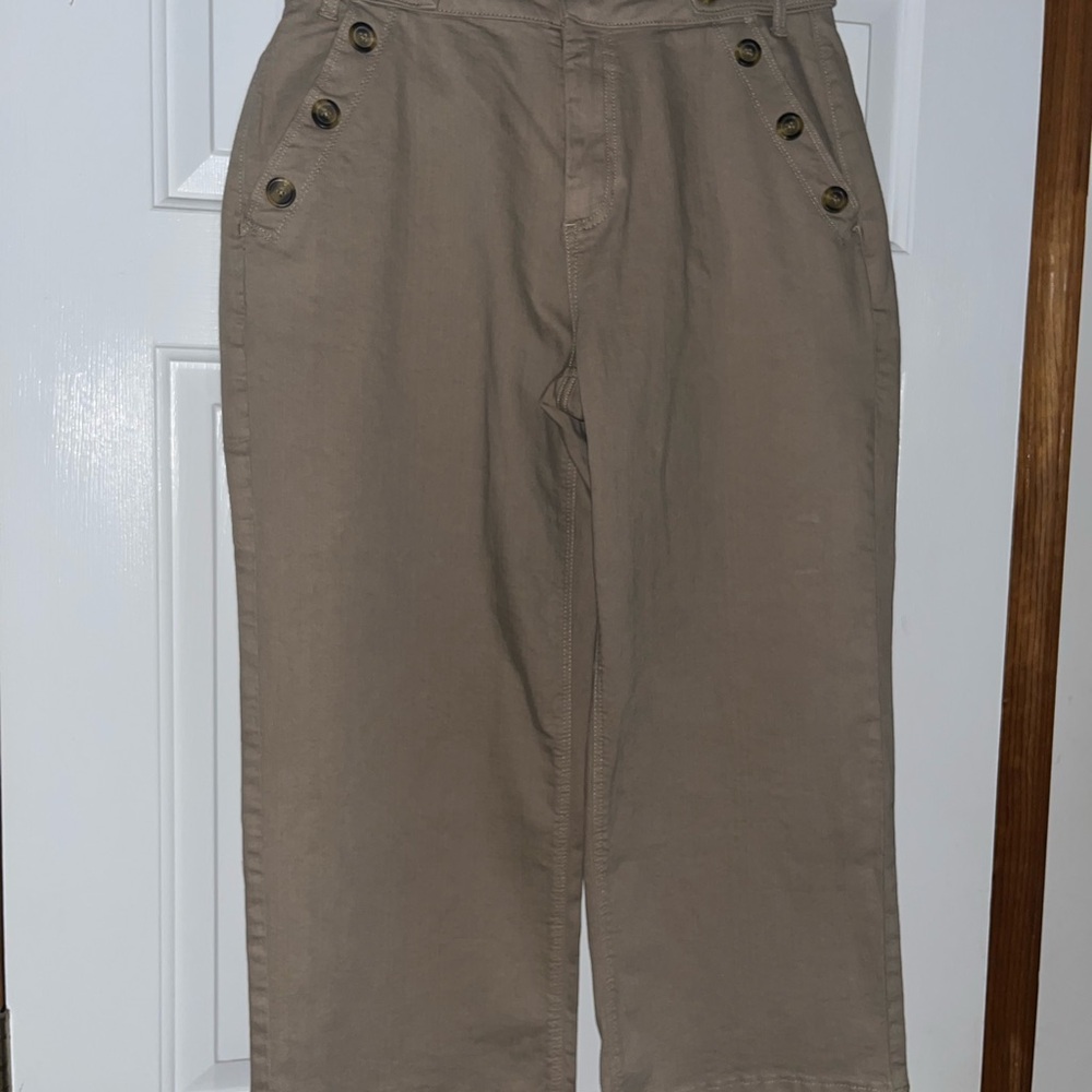 Simply Vera Vera Wang Men's Khaki Chinos with Button Accents
